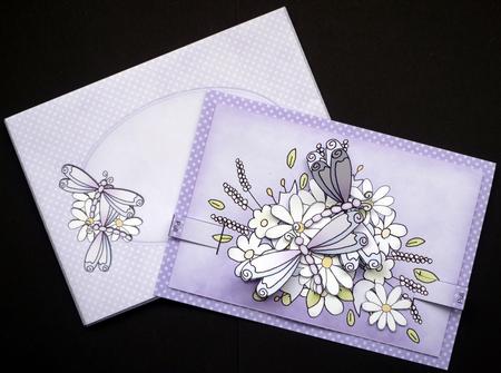 3D Dreamy Dragonflies Animated Moveable Decoupage Card Kit by VALERIE BOYLE