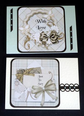 Cream & Brown Toppers by VALERIE BOYLE