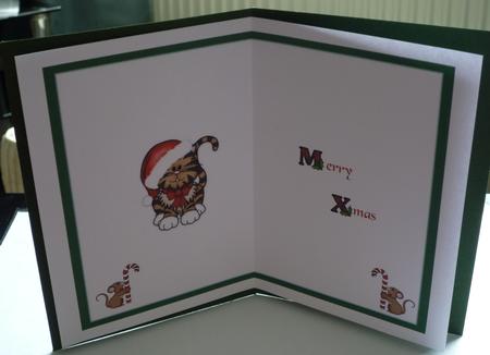 Cute Christmas Cat Insert by VALERIE BOYLE