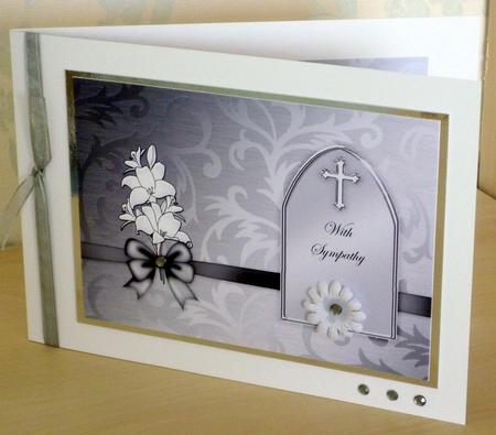 Sympathy Metallic Greeting Matching Insert 5 x 7 Portrait by VALERIE BOYLE