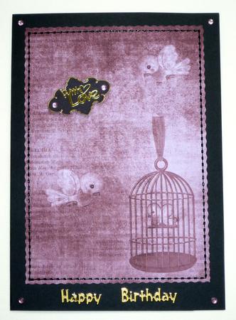 Birdcage Smokey Pink A4 Backing Paper by VALERIE BOYLE