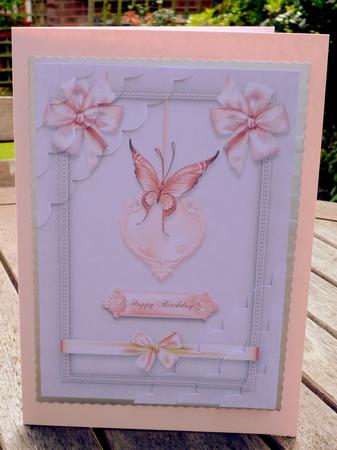 Blush Butterflies Deckle Edge Stacker by VALERIE BOYLE