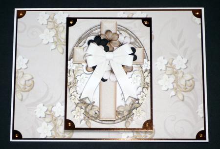 Oval Cross in Taupe Backing Paper 2 by VALERIE BOYLE