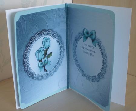 Roses and Metallic Lace Matching Insert A5 Portrait by VALERIE BOYLE