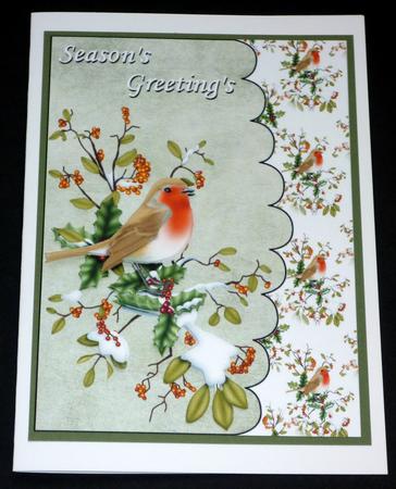 Christmas Robin Wavy Edge Step by Step by VALERIE BOYLE