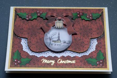 Church Lights on Bauble Flap Decoupage Step by Step Sheet by VALERIE BOYLE