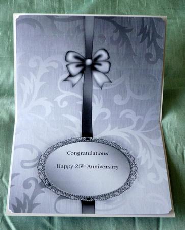Elegant Metallic Greeting Matching Insert A5 Landscape by VALERIE BOYLE