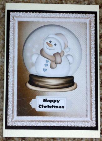 Snowman Globe by VALERIE BOYLE