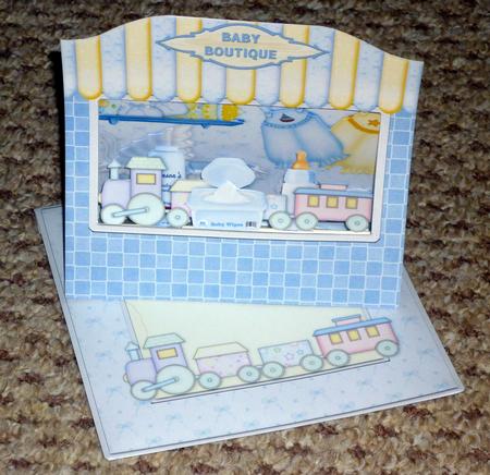 3D Baby Boy Shop Pop Up Window Card Kit by VALERIE BOYLE