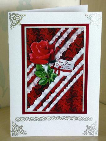 Red Red Rose Birthday Card by VALERIE BOYLE