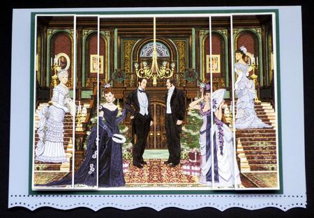 Victorian Christmas Hall Side Stacker by VALERIE BOYLE
