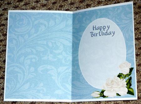 Blue Swirls and Ivory Roses Insert by VALERIE BOYLE
