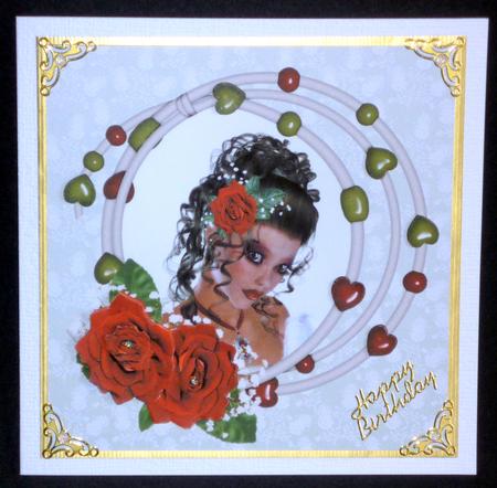 8x8 the Red Roses by VALERIE BOYLE