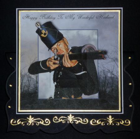 Husband Napoleonic Birthday Card Front by VALERIE BOYLE