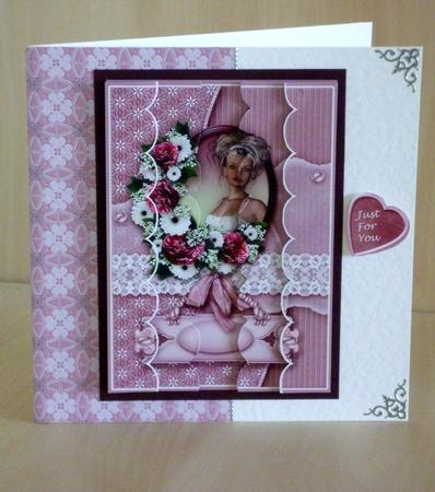Jayne Cameo Pink, Tunnel Card Sheet by VALERIE BOYLE