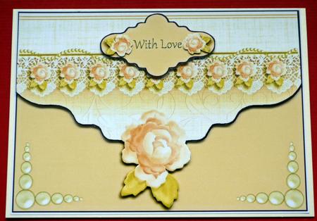 Delicate Yellow Rose Envelop Card Topper by VALERIE BOYLE