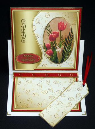 Beautiful Tulips Card & Bookmark 2 by VALERIE BOYLE