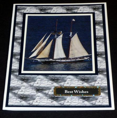 Old Sailing Ship Background by VALERIE BOYLE