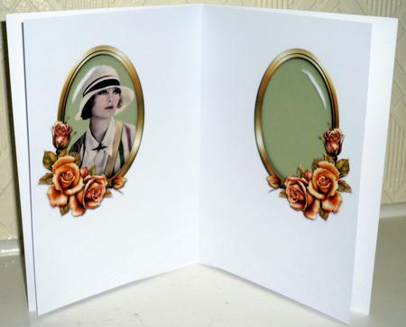 Portrait of a Vintage Lady with Roses Insert by VALERIE BOYLE