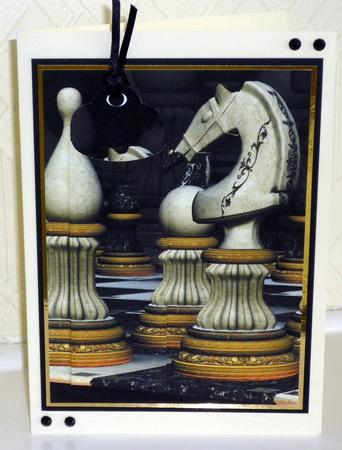 Chess Father's Day / Birthday Bookmark Card by VALERIE BOYLE