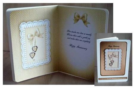 Greetings, Lace and Pearls Matching Insert A5 Portrait by VALERIE BOYLE
