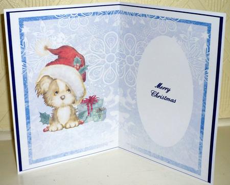 Cute Little Christmas Doggie Insert by VALERIE BOYLE