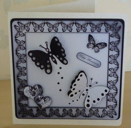 Elegant Romance Matching 8 x 8 Insert Panel and Greetings by VALERIE BOYLE