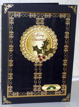 Blank Dl Card Base with Swirls & Border 9 by VALERIE BOYLE