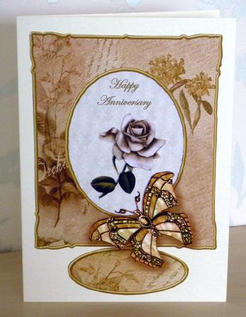 Gold and Silver Collage and Butterfly A5 Card Fronts by VALERIE BOYLE