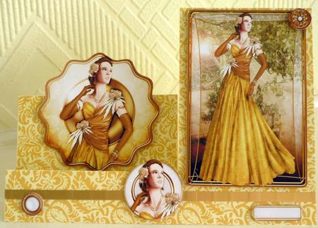 Art Deco Lady Rose (gold) Topper by VALERIE BOYLE