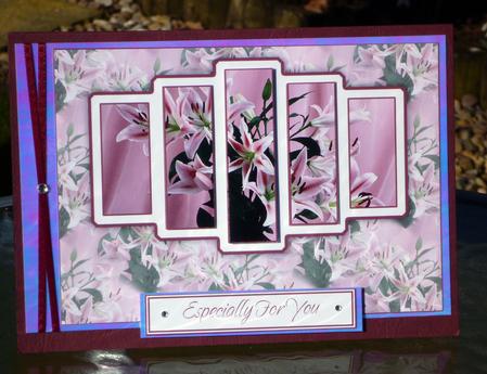 Pink Floral Delight Panel Card Kit by VALERIE BOYLE