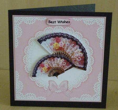 8 x 8 Pearls and Lace Card Front by VALERIE BOYLE
