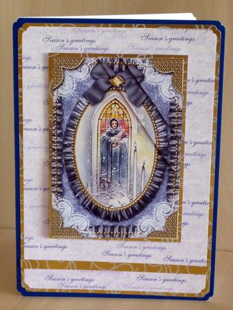 Christmas Religious Window Duo Corner A5 Stacker by VALERIE BOYLE