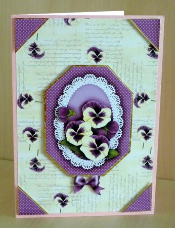 Pansy, Lace and Pearls Matching Backing Paper by VALERIE BOYLE