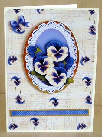 Pansy, Lace and Pearls Matching Backing Paper by VALERIE BOYLE