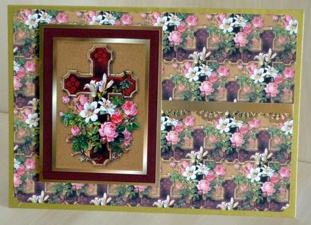Cross & Flowers Backing by VALERIE BOYLE