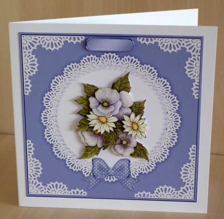 8 x 8 Pearls and Lace Card Fronts by VALERIE BOYLE