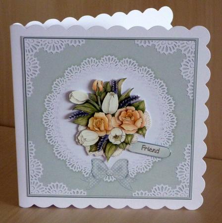 8 x 8 Pearls and Lace Card Fronts by VALERIE BOYLE