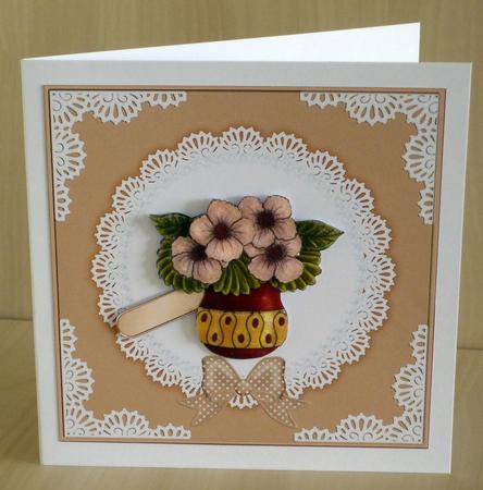 8 x 8 Pearls and Lace Card Fronts by VALERIE BOYLE
