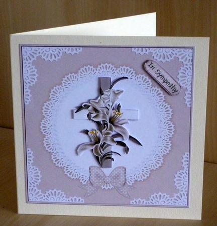 8 x 8 Pearls and Lace Card Front by VALERIE BOYLE