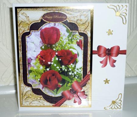 Roses on Your Special Day Card Front by VALERIE BOYLE