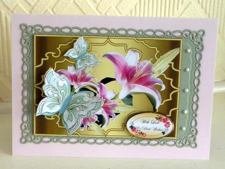 Butterflies & Lilies Various Occasions Card Front 1 by VALERIE BOYLE