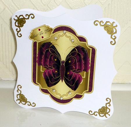 Layered Shaped Topper with Butterfly 4 by VALERIE BOYLE