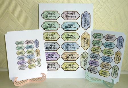Blank Shaped Labels with Leafless Branches by VALERIE BOYLE