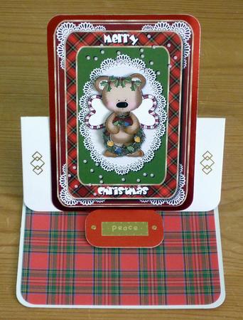 Teddy Christmas Angel Card Topper by VALERIE BOYLE