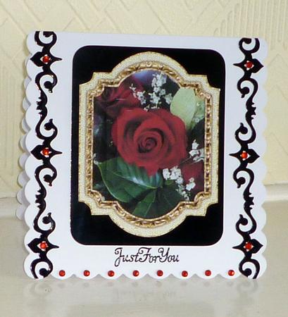 Red Rose Layered Shaped Pyramid Topper by VALERIE BOYLE