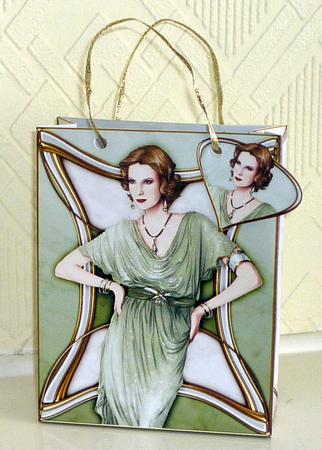 Deco Lady Elise Aqua Gift Mini Bag (green) by VALERIE BOYLE