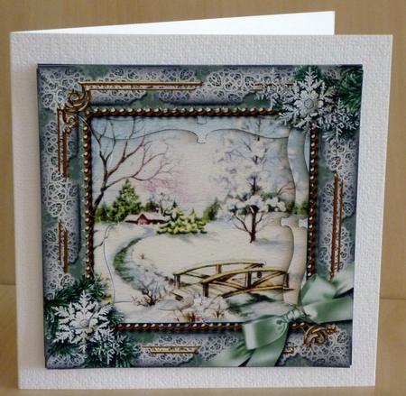 Winter Morning Snow 5inch Bracket Edge Spiral Stacker by VALERIE BOYLE