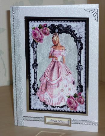Pretty Lady in Pink Gown by VALERIE BOYLE