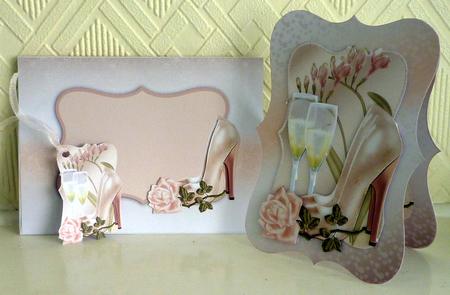 Rich and Creamy Floral Shoe Champagne, Bracket Kit by VALERIE BOYLE